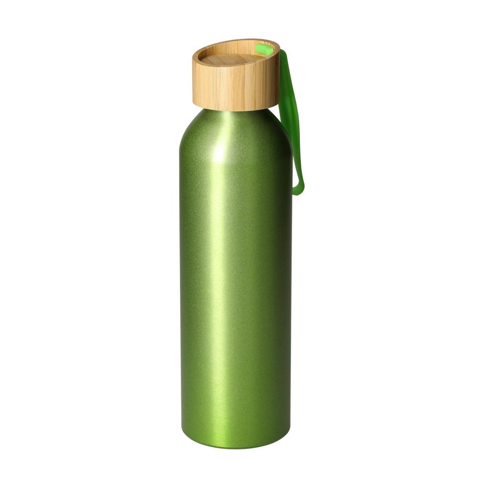 Aluminiumfles "Bamboo" 0,6 l - kalk/natuur