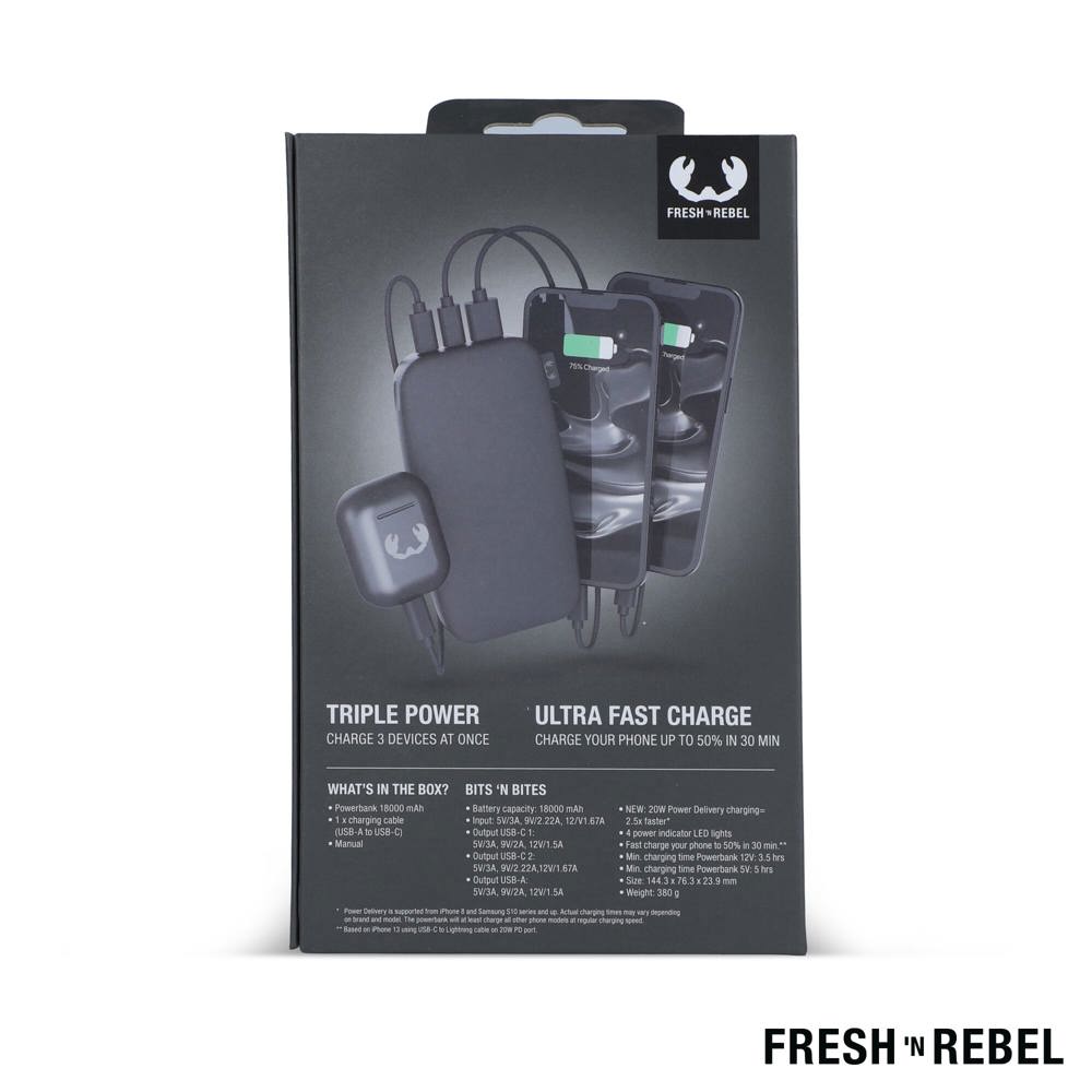2PB18100 | Fresh 'n Rebel Powerbank 18000mAh USB-C Fast Charging 20W