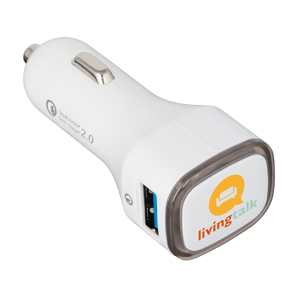 USB car charger Quick Charge 2.0® COLLECTION 500 - zwart, wit / zwart