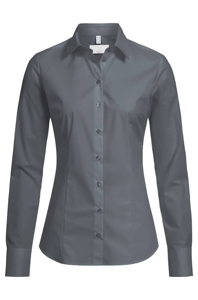 D blouse 1/1 SF Basic - 11 antraciet