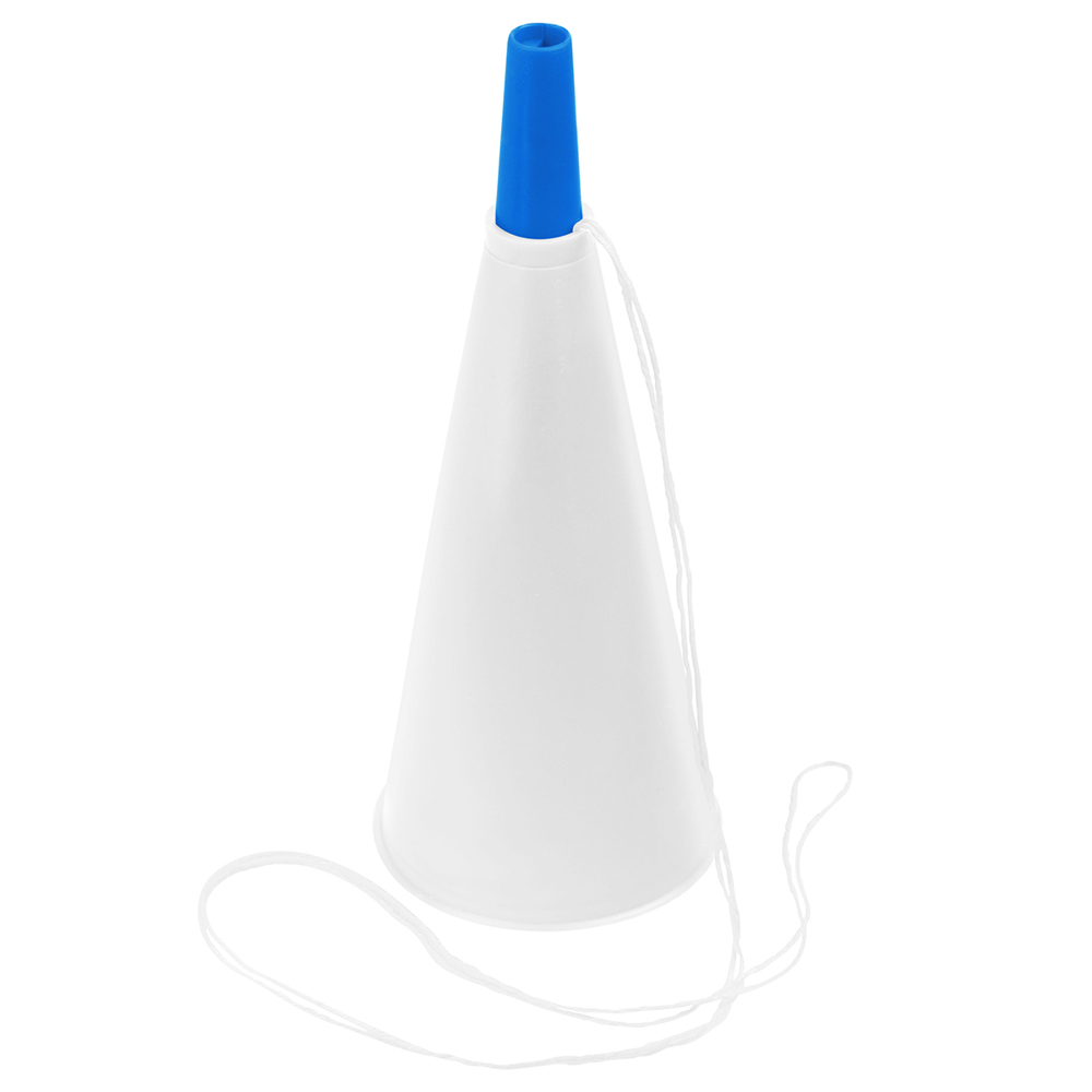 Fan trompet - wit/blauw