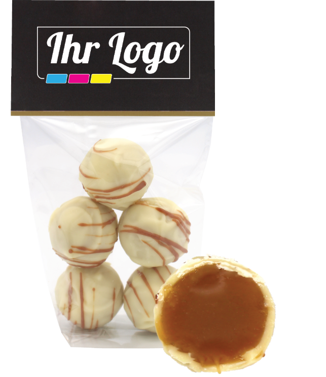 5 chocolaatjes caramel met klantenkop