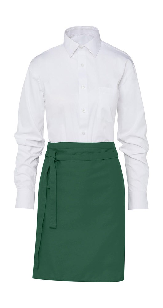 BRUSSELS Short Bistro Apron - Bottle green