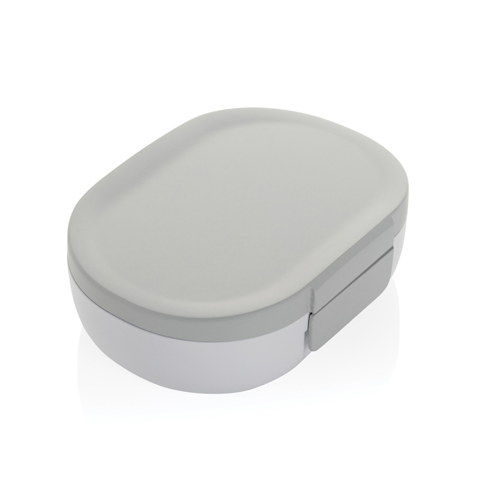 Avira Atlas RCS gerecyceld plastic 700ML lunchbox - wit, grijs (± PMS White/ ± PMS Cool Grey 6)
