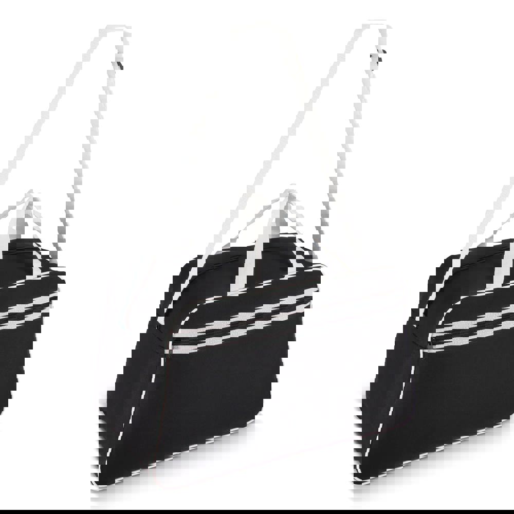 600D gerecycled PET sport- en reistas 48 x 25 x 28 cm 30 L - zwart / wit