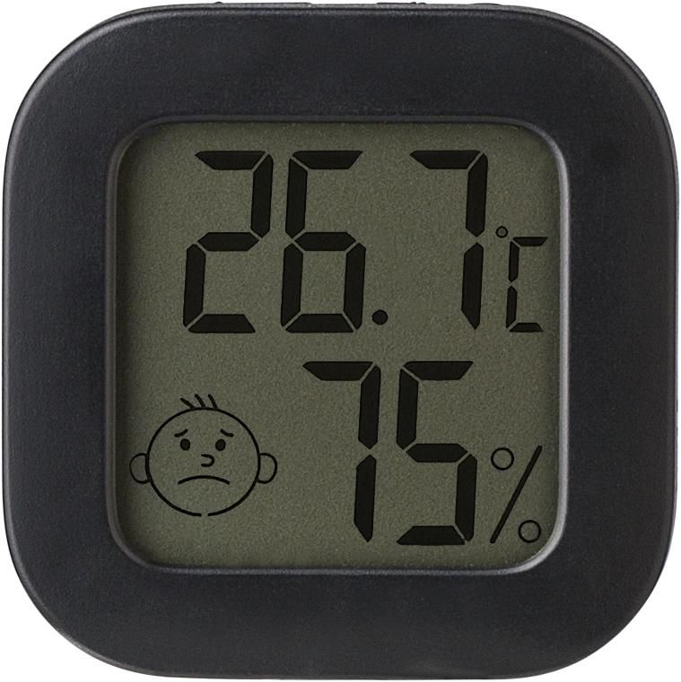 ABS kleine hygrometer Kinsley - Zwart