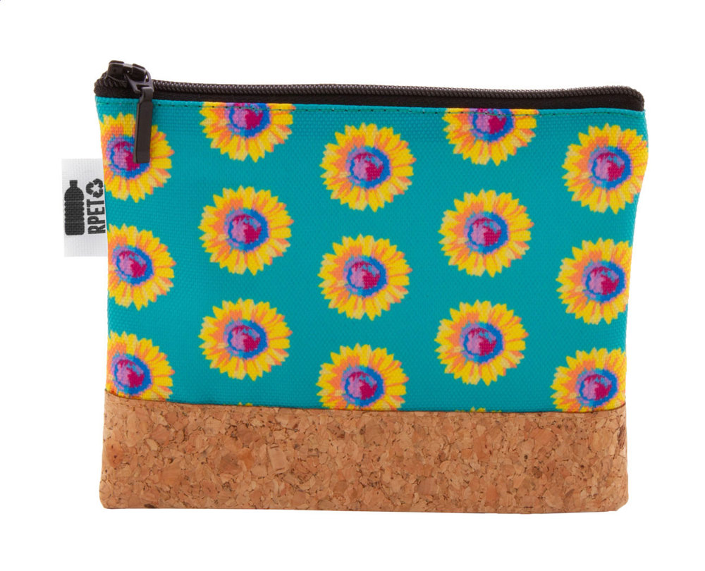 CreaBeauty Cork S RPET - custom made make-up tas - zwart/natuurlijk