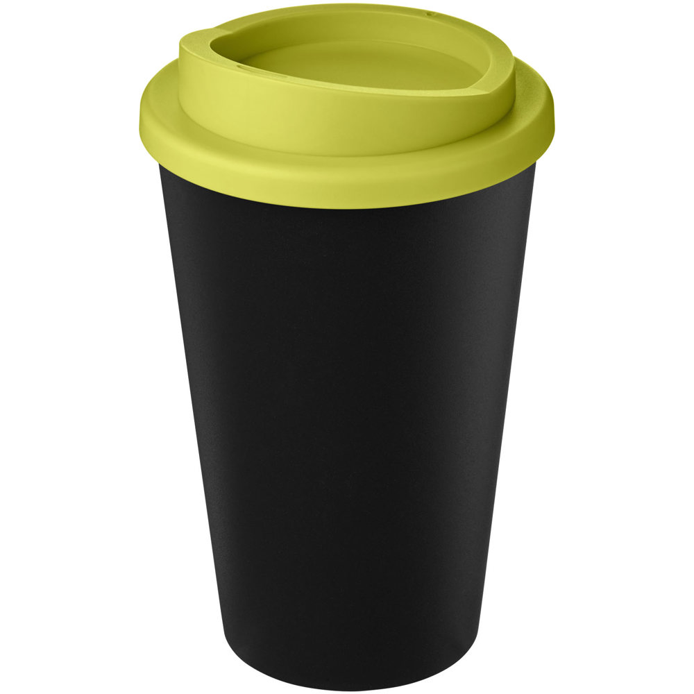 Americano® Eco 350 ml gerecyclede drinkbeker - Zwart, Lime