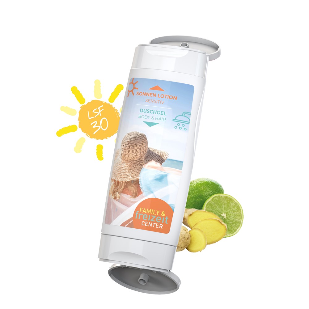 DuoPack: Zonnemelk voor de gevoelige huid SPF 30 + Douchegel 1 (2x 50 ml)