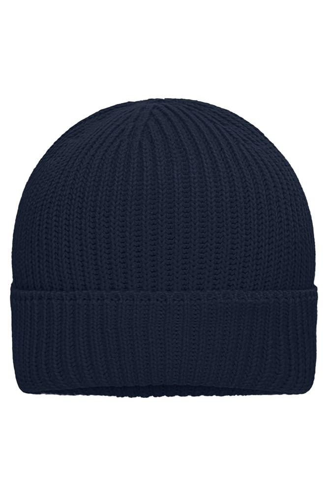 Bio Cotton Winter Beanie - Navy (ca. Pantone 296C)