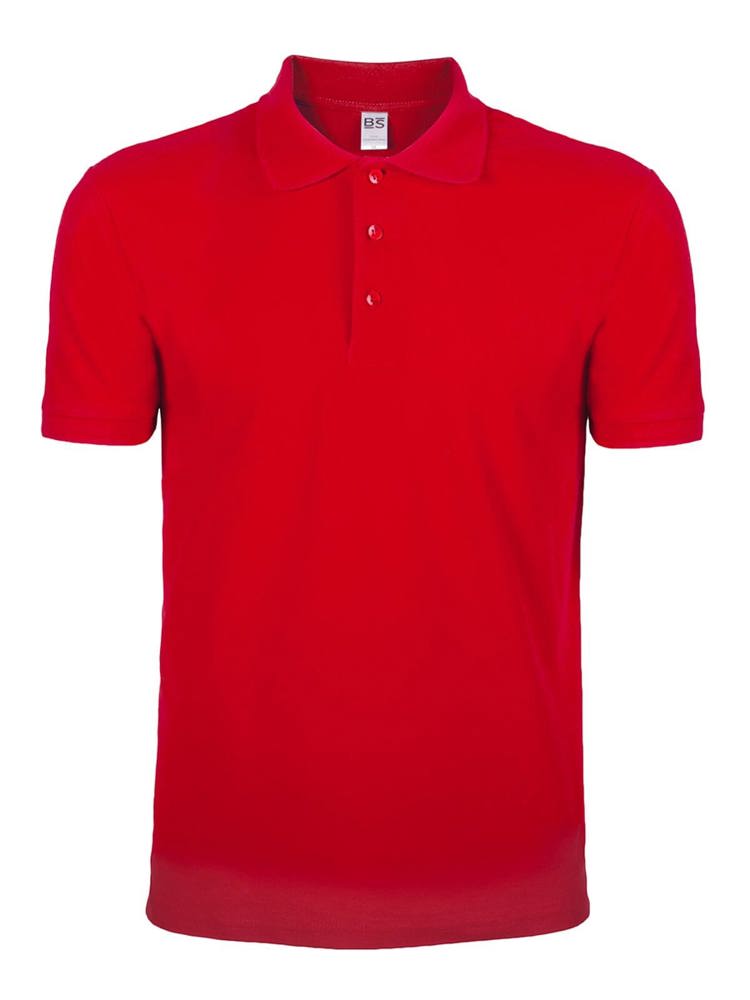 BS Evolution Polo, 180gr/m2, 100% katoen - Rood (PMS 186c)