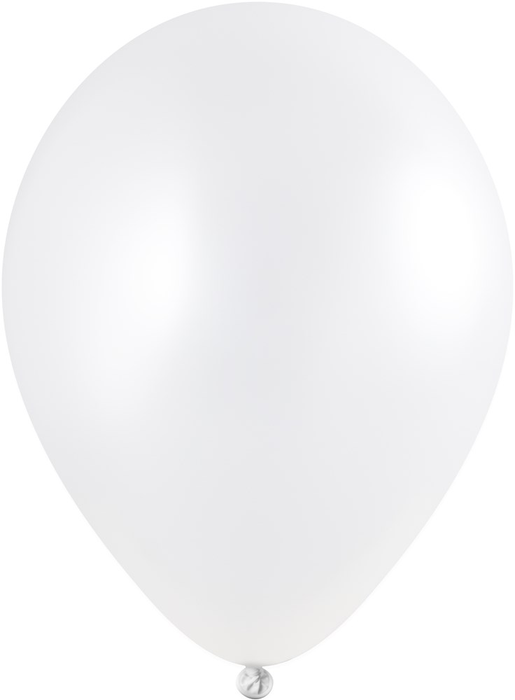 Ballonnen bedrukt 85/95 cm - Ø 33 cm - 11 inch - Wit Metallic (2600)
