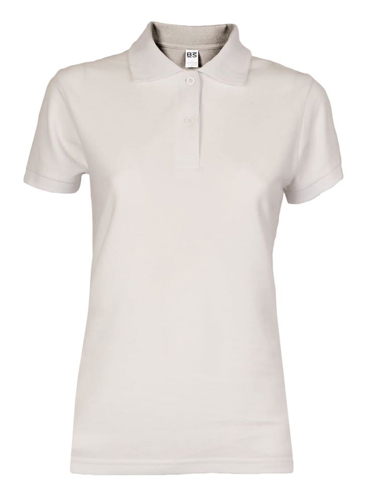 BS Evolution Dames Polo, 180gr/m2, 100% katoen - Gebroken wit (12-0304 TPG)