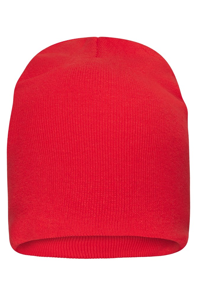Bio Cotton Casual Beanie - Rood (ca. Pantone 200C)