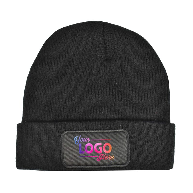 Gebreide kindermuts met label 100% rPET