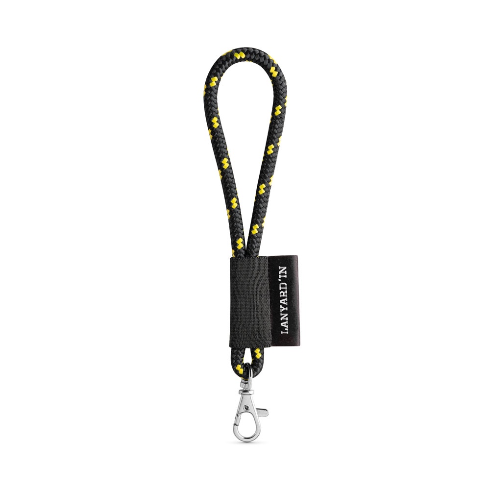75092. Lanyard Nautic Short Set. Standaard modellen - zwart, geel