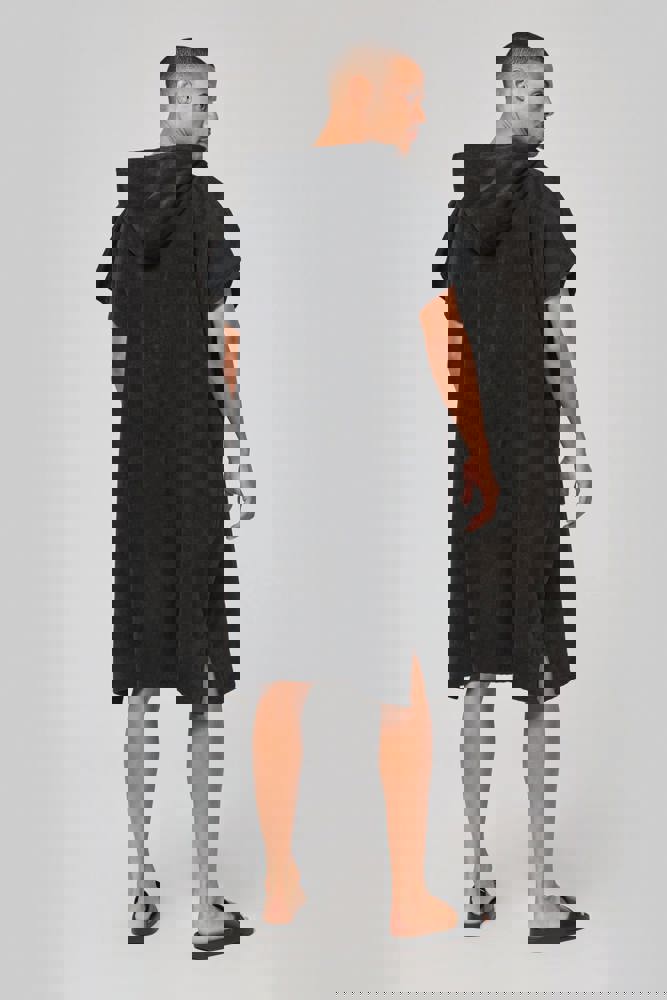 PA581 - Uniseks poncho met capuchon van badstof