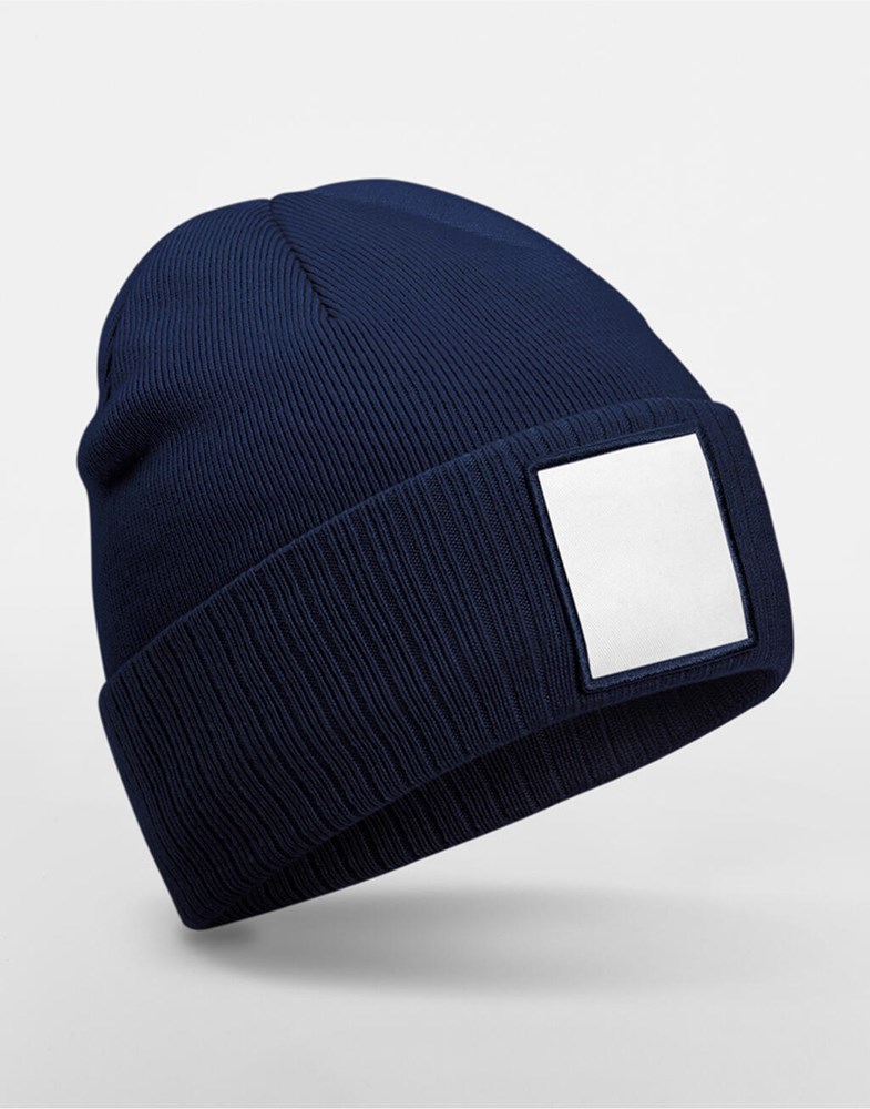 Appliqué Patch Beanie - Oxford Navy/White