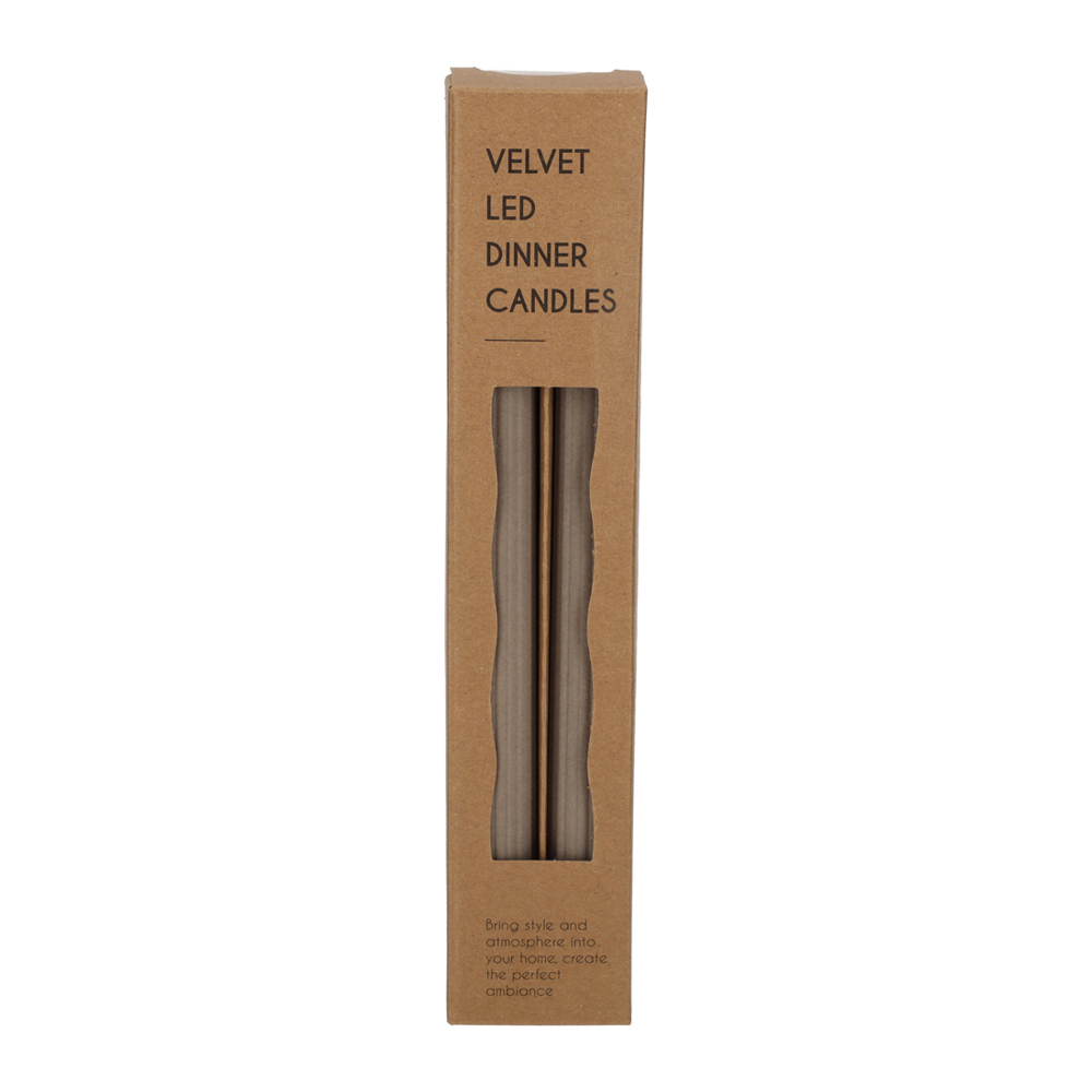 JENS Living LED Dinerkaars Fluweel Taupe /2