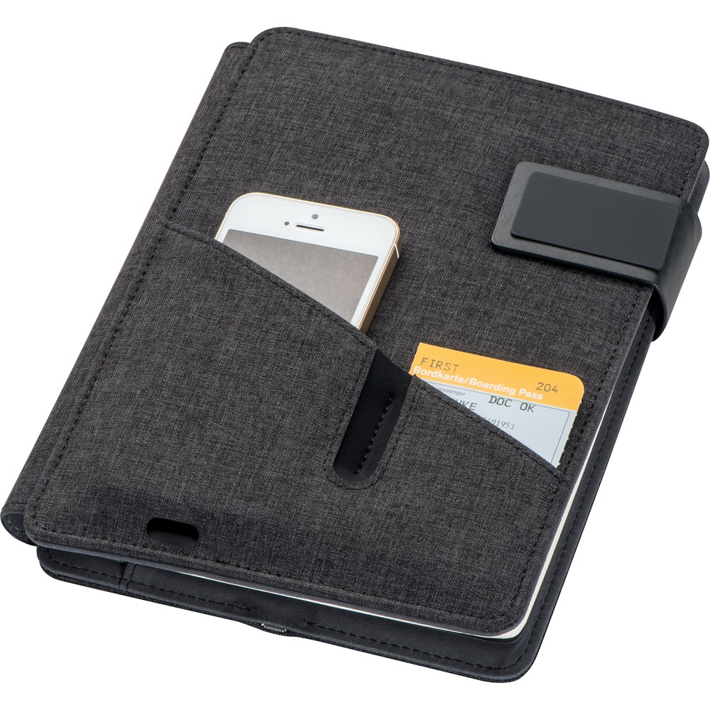 A5 Notitiemap met powerbank