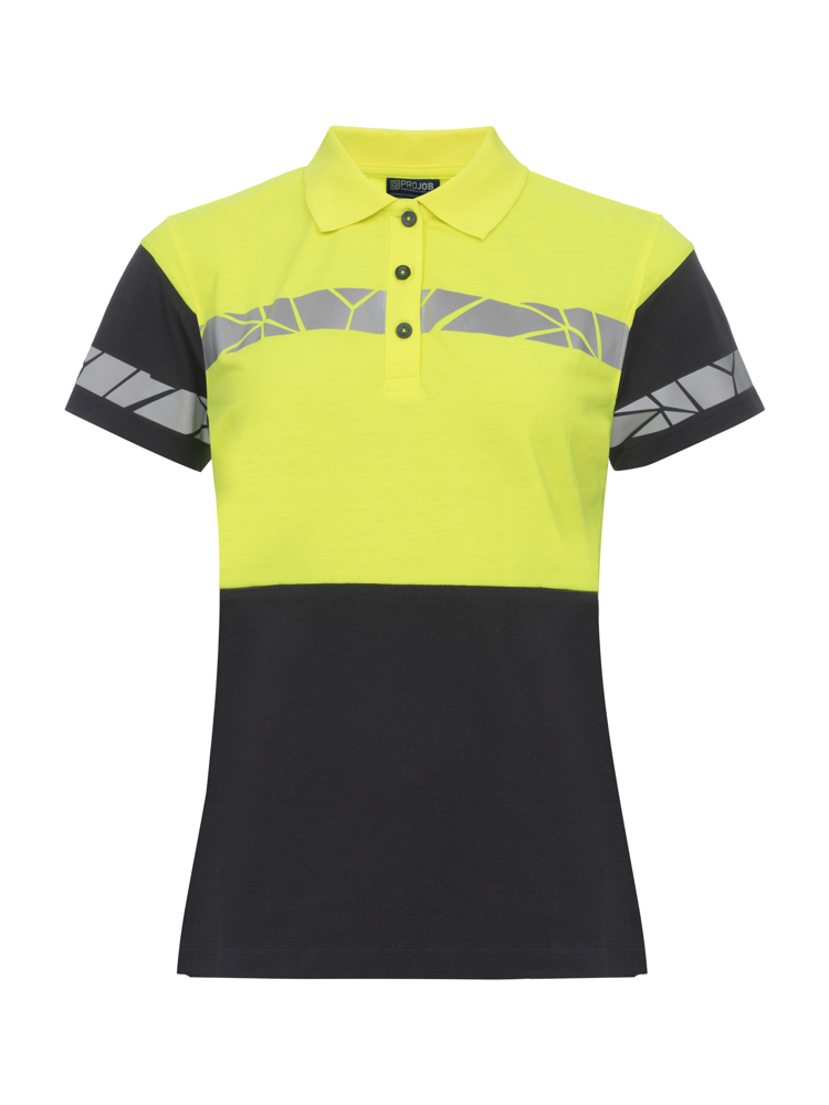 7006 POLO DAMES - Zwart/Geel