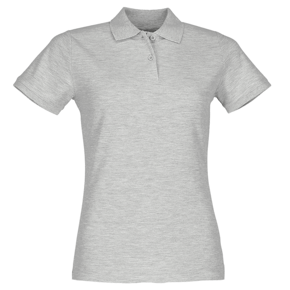 630300 - Dames premium polo - gemêleerd grijs