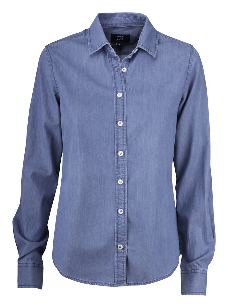 Cutter & Buck - Ellensburg Denim Shirt Dames - Denim Blauw