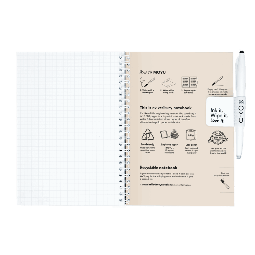 A5 notitieboek herschrijfbaar Premium hardcover