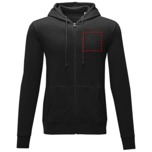 Charon heren hoodie met ritssluiting 