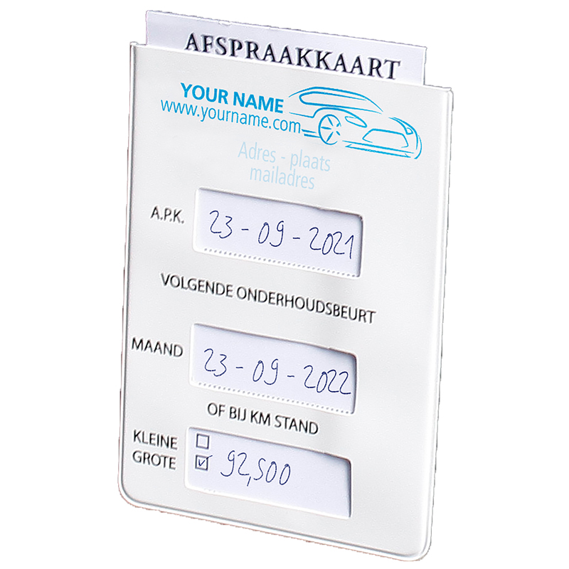 Afspraakkaarthoesje 3-vaks