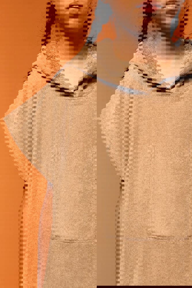 PA582 - Kinderponcho met capuchon van badstof