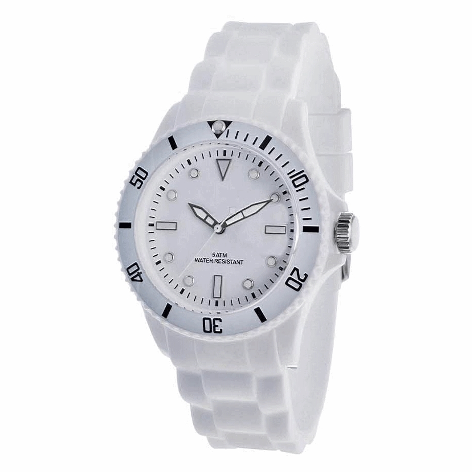 Horloge Classic Silicone - Wit