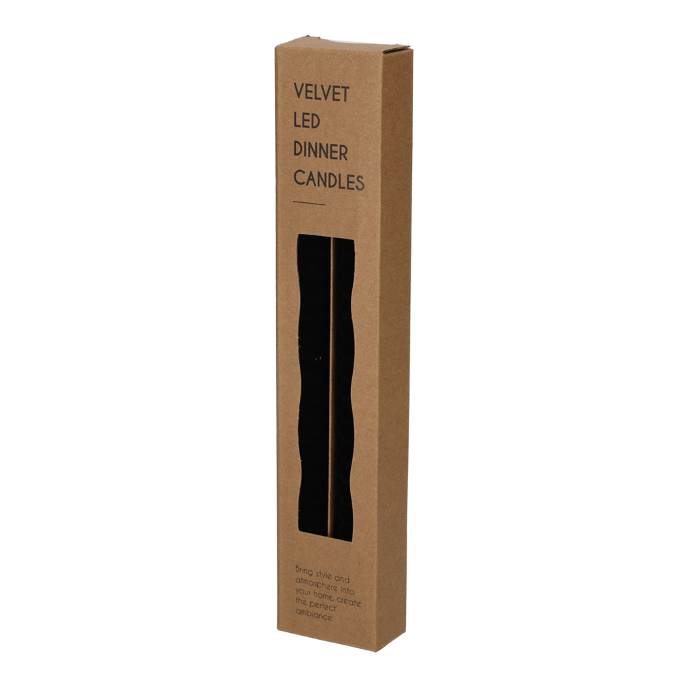 JENS Living LED Dinerkaars Fluweel Zwart /2