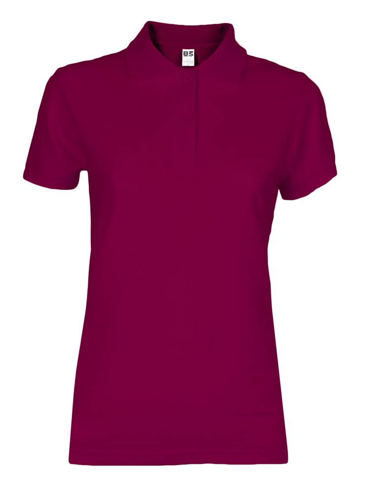 BS Evolution Dames Polo, 180gr/m2, 100% katoen - Bordeaux (PMS 7428C)