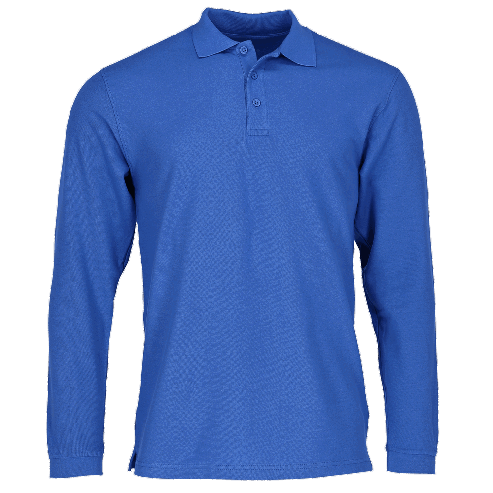 633100 - Premium polo met lange mouwen - Koningsblauw