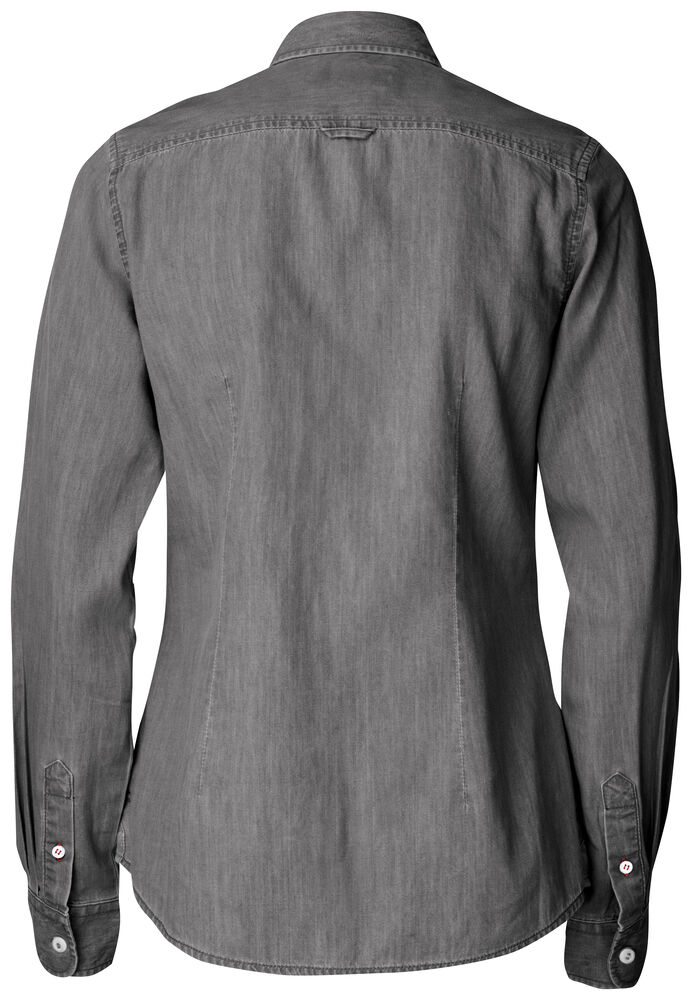 Cutter & Buck - Ellensburg Denim Shirt Dames Demin Grijs M
