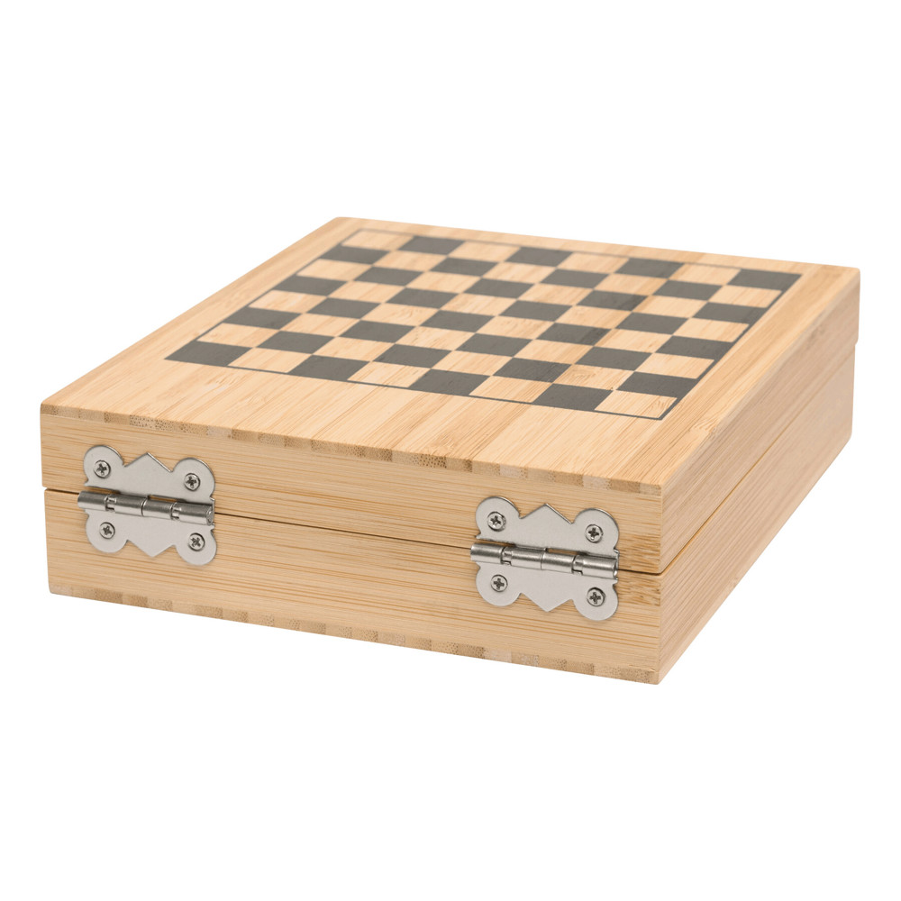 BAMBOO CHESS - Wijnset met schaakspel