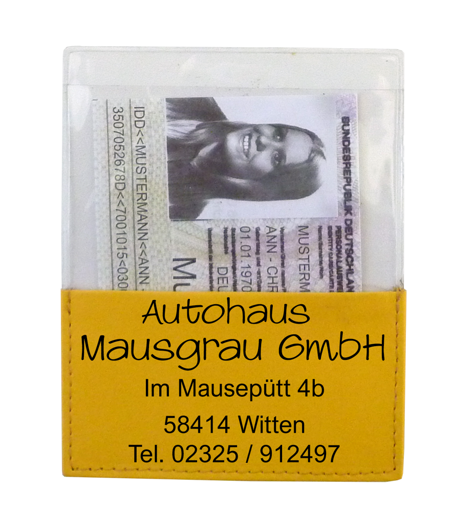 Hoes voor rijbewijs BERTY - Geel