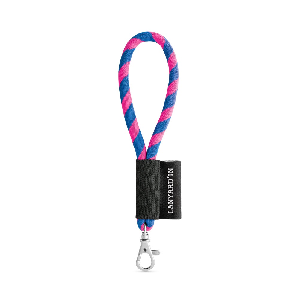 75090. Lanyard Tube Short Set. Standaard modellen - Hexachrome roze , Royal blauw