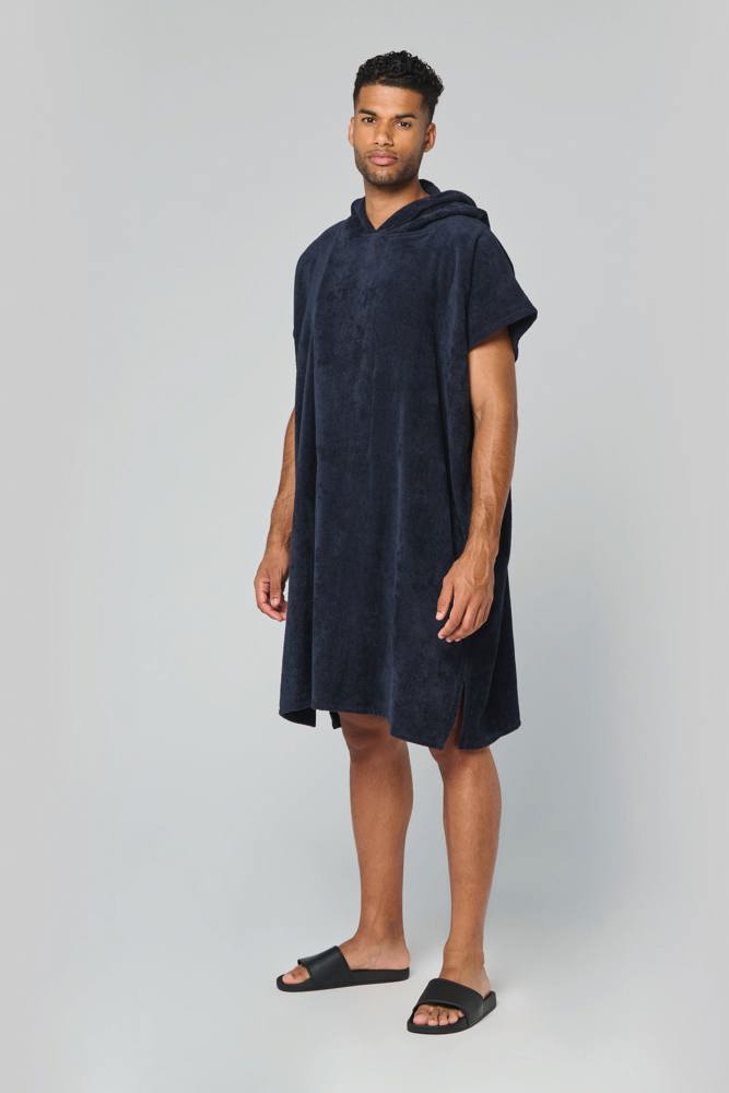 PA581 - Uniseks poncho met capuchon van badstof