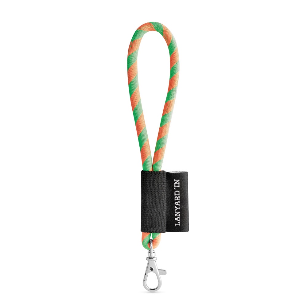 75090. Lanyard Tube Short Set. Standaard modellen - Hexachrome groen, Oranje