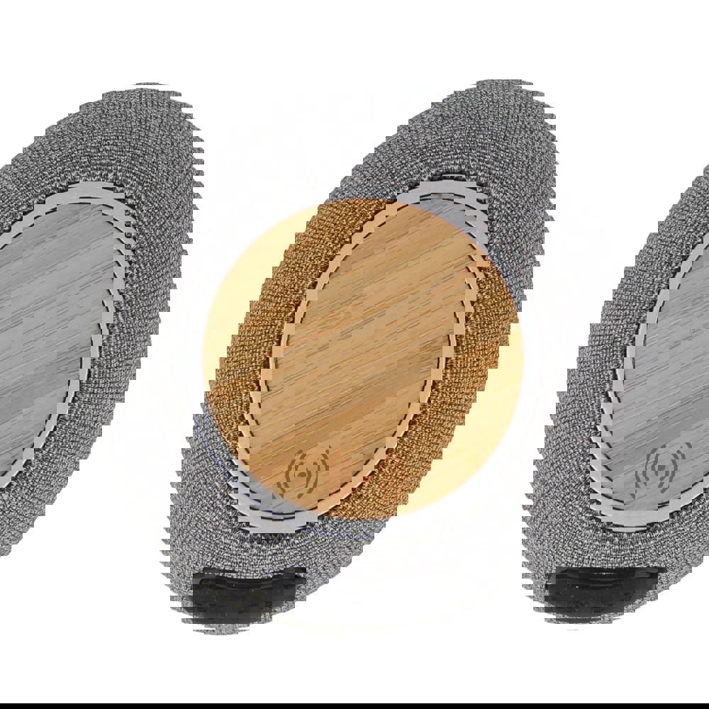 5W luidspreker &amp; 15W draadloze oplader R_PET &amp; bamboe