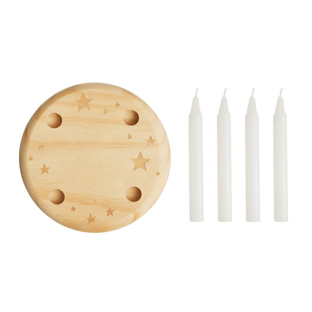 4-CHRISTMAS - Kleine houten adventskrans