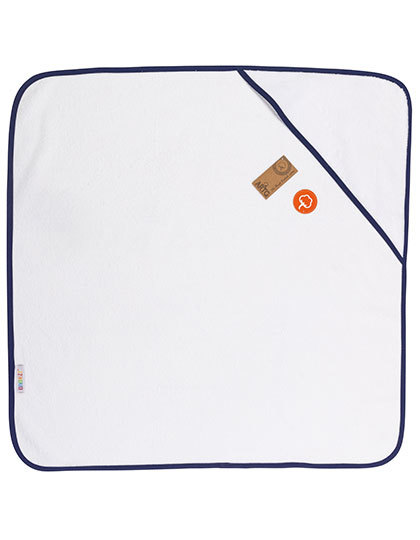 ARTG - Babiezz® ALL-Over Sublimation Hooded Towel - White, French Navy