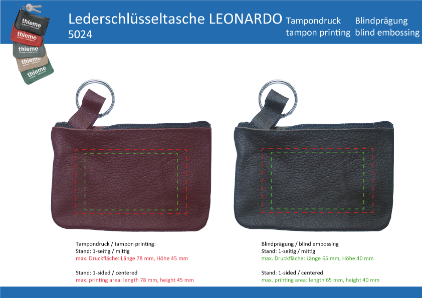 Leren sleuteletui LEONARDO
