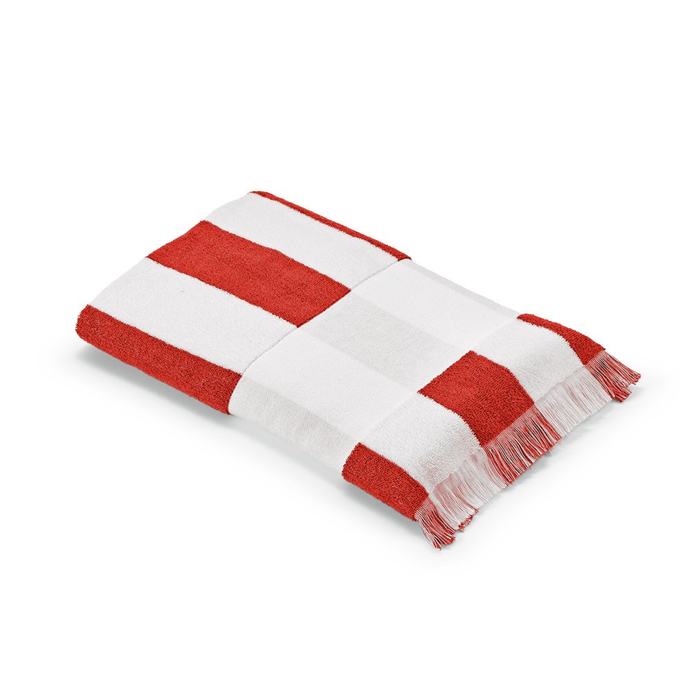 Amadeo Handdoek Gerecycled Katoen 450 grams EU - Rood