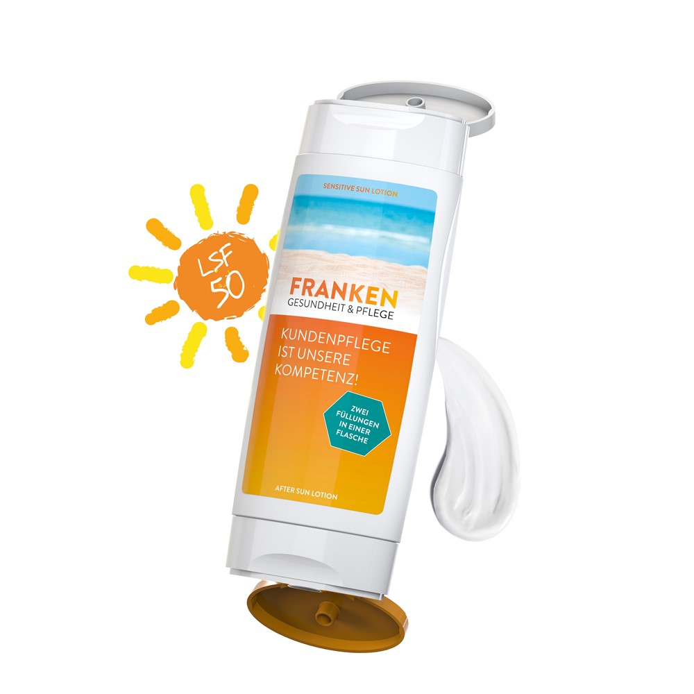 DuoPack Zonnemelk SPF 50 (sens.) + after sun lotion (2x50 ml), BL