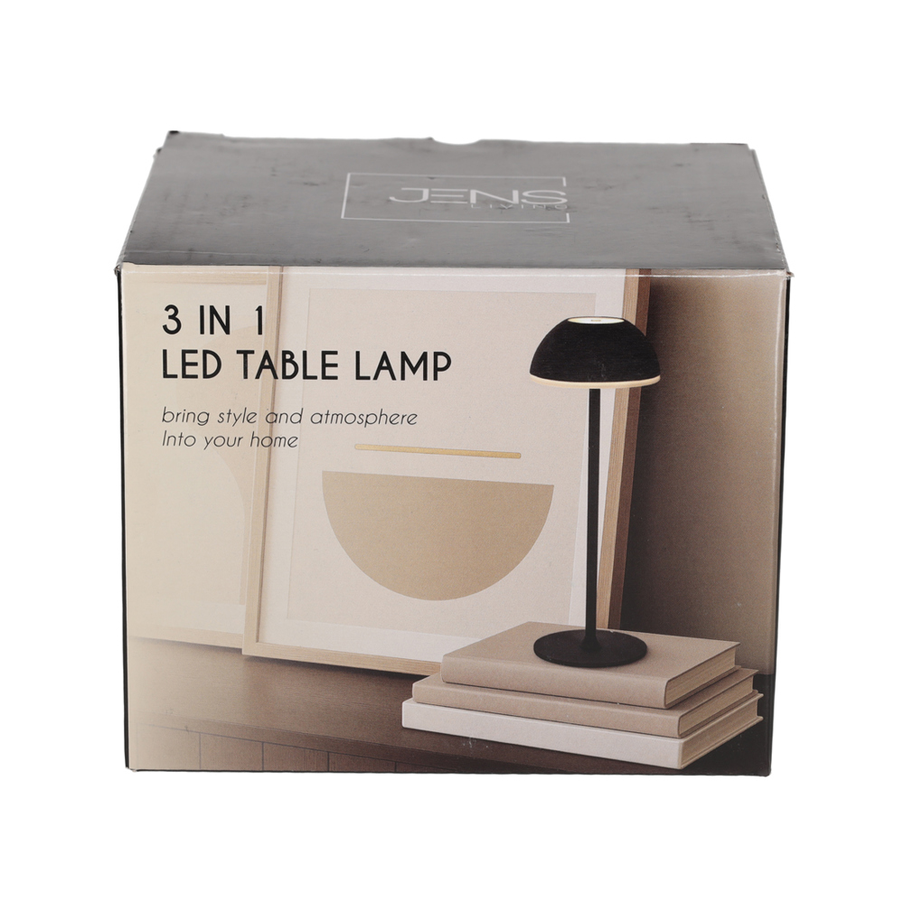 JENS Living 3-in-1 LED Touch Lamp Zwart