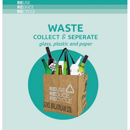 Afvalscheidings tas super groot 35x35x35cm