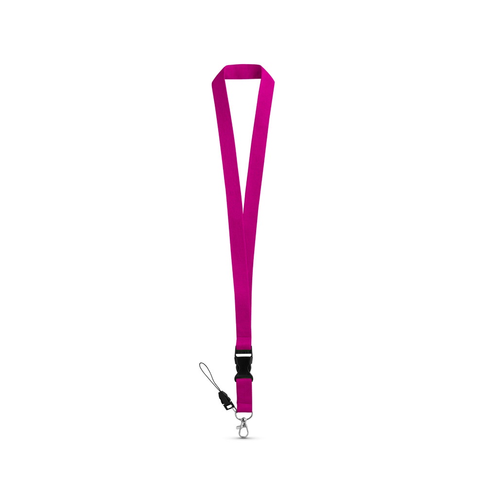 ANQUETIL. Polyester lanyard met metalen karabijnhaak - Paars